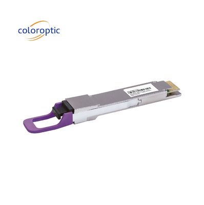 QSFP112-DD DOM MPO SMF Optical Transceiver Module 1310nm Untuk 400G Ethernet