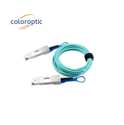 40G QSFP+ 3 - 100m Panjang Kabel Optik Aktif AOC Infiniband QDR / DDR / SDR