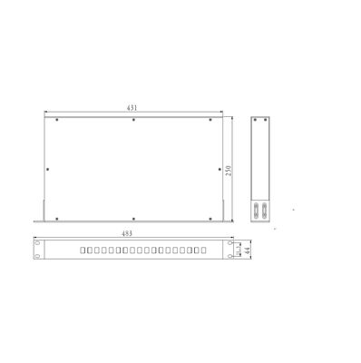 24 Channel DWDM Passive Optical Multiplexer / Demultiplexer 1RU Rack