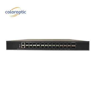 24 Port 10GE Lapisan 3 Switch Jaringan Inti Dengan 2 * 40GE Port Dan Keamanan SSH