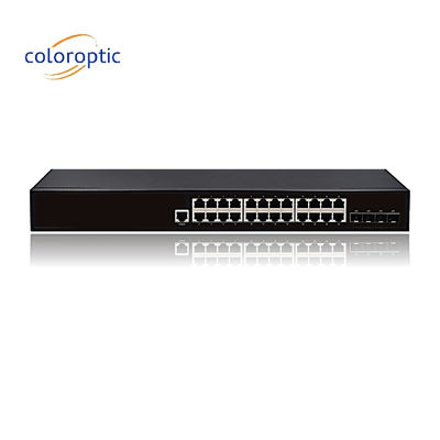 Lapisan 2 Intelligent POE Ethernet Switch Dengan 24 Port 10/100/1000M 4GE SFP Port
