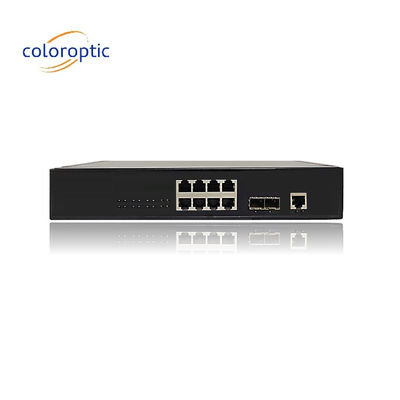 Efisien Poe Switch 8 Port 10/100/1000M 2*GE SFP Ethernet Uplink 140W