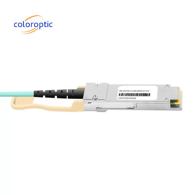 Aluminium Alloy AOC DAC Kabel 40G QSFP+ Untuk 4 x10G SFP+ Untuk Ethernet Link