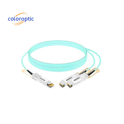 CO-1X1CP AOC DAC Kabel 400G OSFP ke 2x200G QSFP56 Link