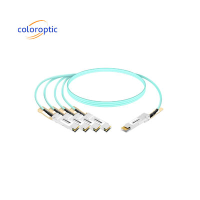 Aluminium Alloy AOC DAC Kabel 40G QSFP+ Untuk 4 x10G SFP+ Untuk Ethernet Link