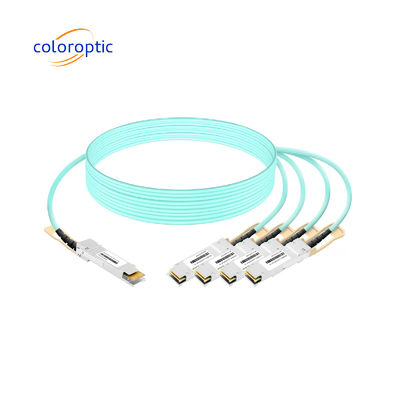 AOC Ethernet Fiber Optic Breakout Cable 400G QSFP-DD Ke 4*100G QSFP28
