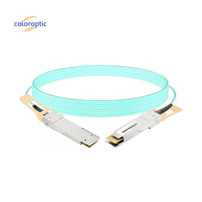 QSFP28 100G AOC untuk Arista 100G Switch dan Router Port Daya rendah, tingkat bit kesalahan rendah. Radius tikungan tinggi
