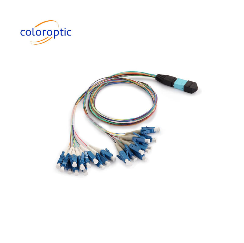 Simplex / Duplex MTP Patch Cord Hydra Kabel OM3 / OM4 Mpo 24 Konektor