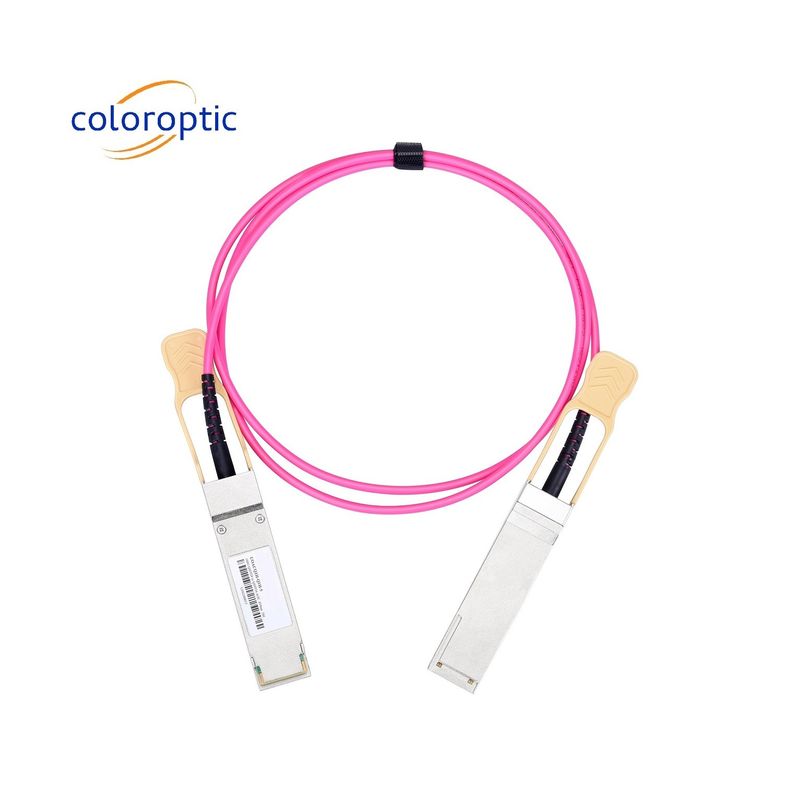 100G QSFP28 ke 100G QSFP28 AOC Kabel DAC 1m - 70m Panjang Untuk Pusat Data