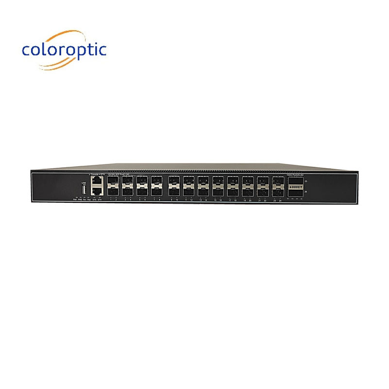 Lapisan 3 24 Port Gigabit Core Network Switch Dengan 24*10GE 2*100GE Port
