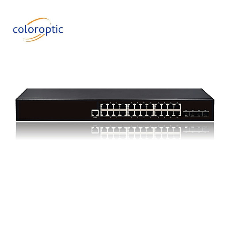 Lapisan 2 Intelligent POE Ethernet Switch Dengan 24 Port 10/100/1000M 4GE SFP Port