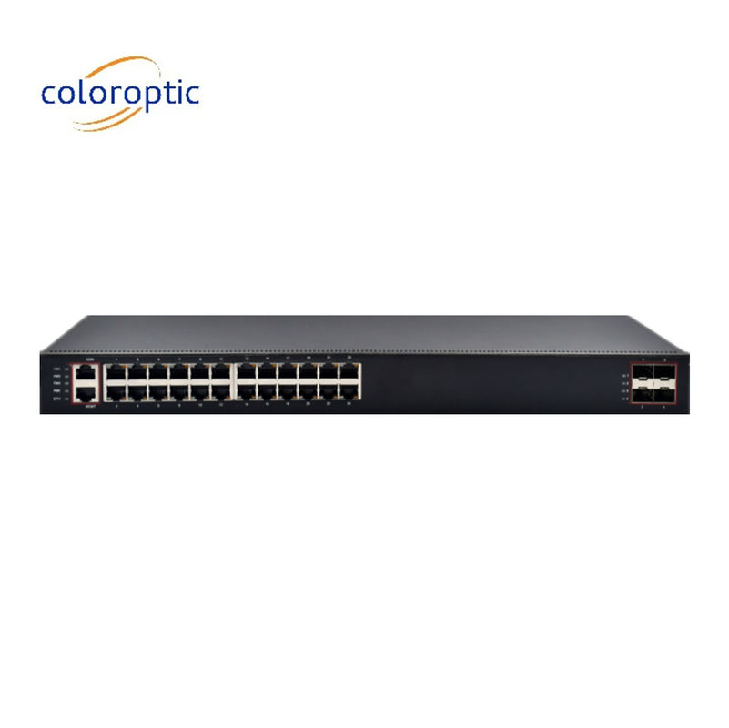 High Performance Layer 3 Core Network Switch Dengan 24 Port 4*10G SFP+ Port