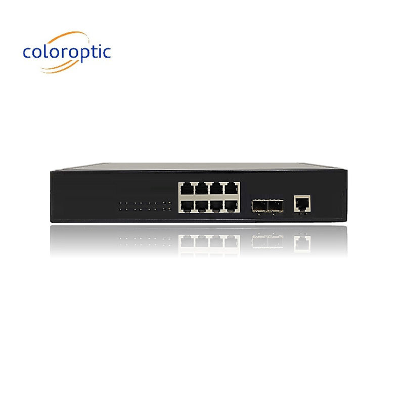 Efisien Poe Switch 8 Port 10/100/1000M 2*GE SFP Ethernet Uplink 140W