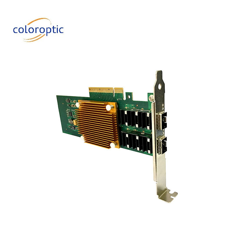 Dual Port Pcie Network Card 25G Optical NIC Host Bus Adapter PCI Express 2.0